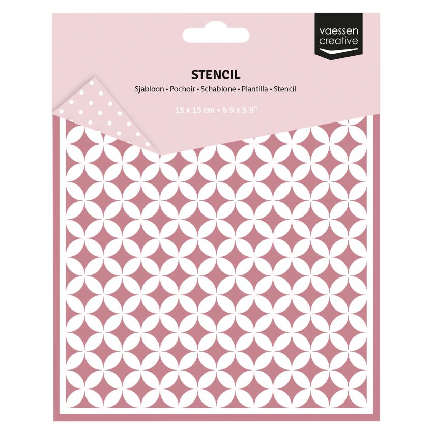 Vaessen Creative - Schablone 15x15cm "Grafische Sterne" Stencil