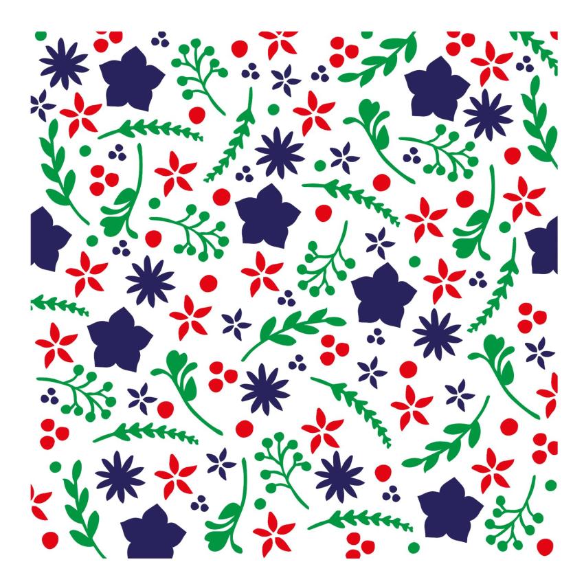 Vaessen Creative - Schablone 15x15cm "Blumen & Sterne" Stencil