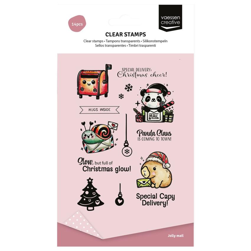 Vaessen Creative - Stempelset "Panda Claus" Clear Stamps