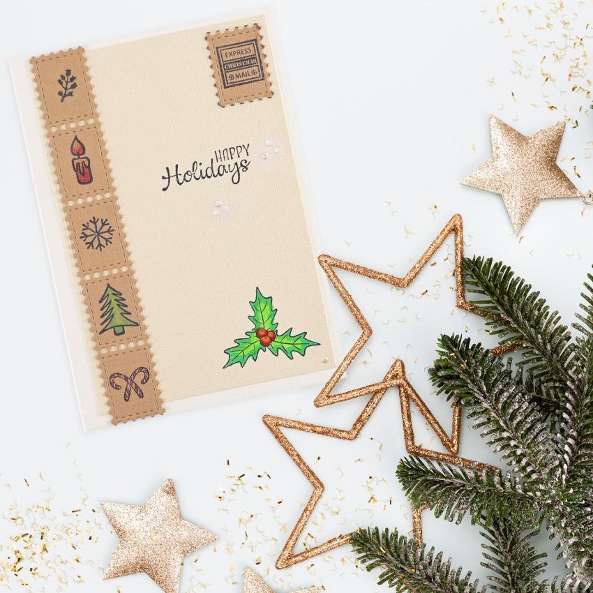 Vaessen Creative - Stempelset "Falala Kerst" Clear Stamps