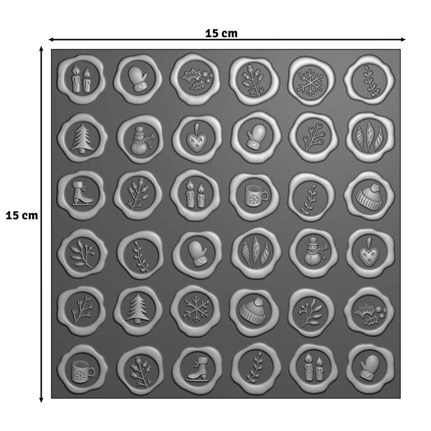 Vaessen Creative - Prägefolder "Wachssiegel" Embossingfolder