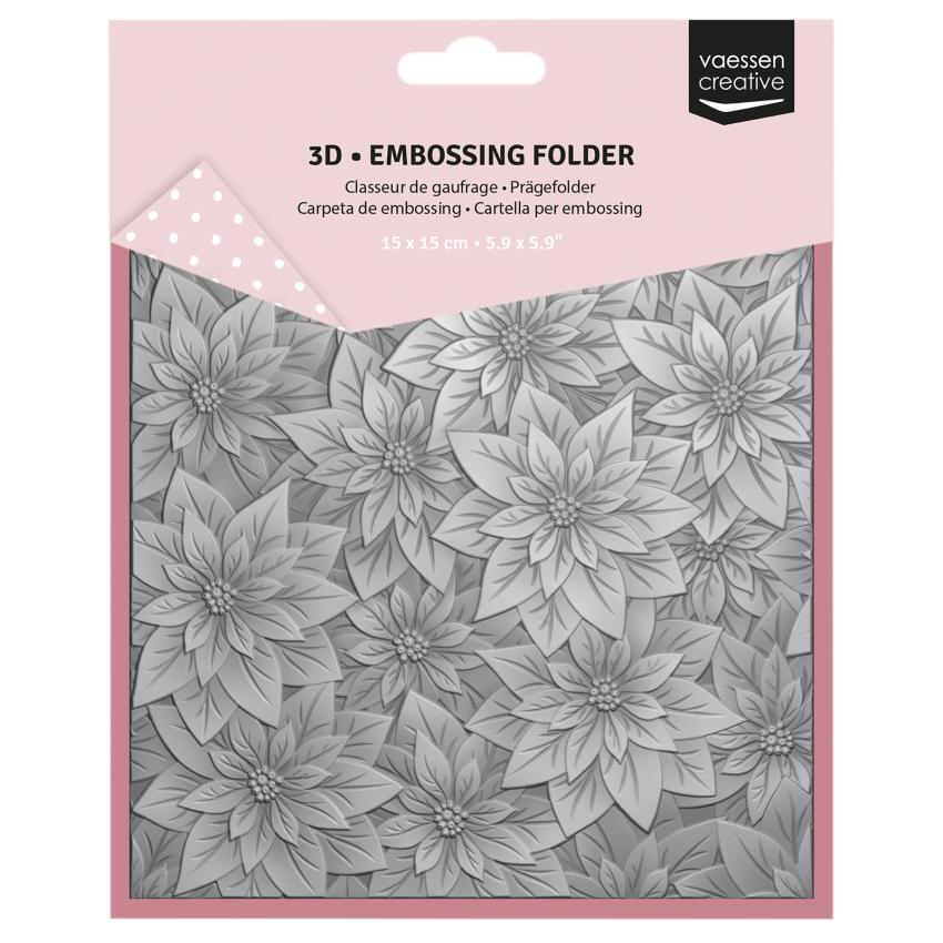 Vaessen Creative - Prägefolder "Weihnachtsrose" Embossingfolder