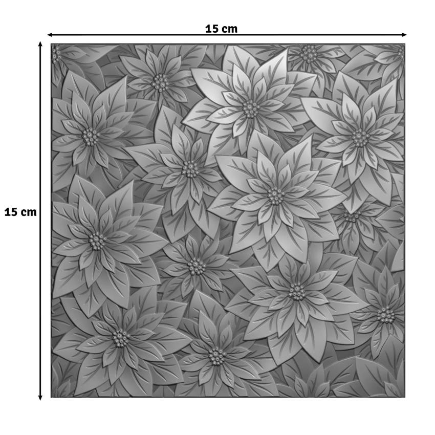 Vaessen Creative - Prägefolder "Weihnachtsrose" Embossingfolder