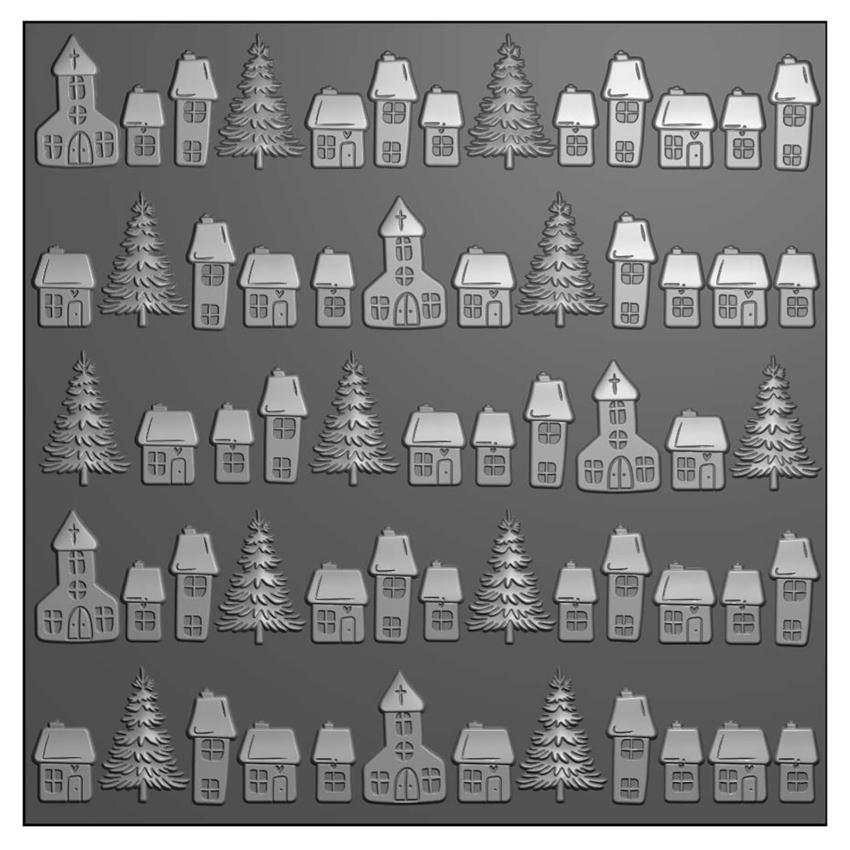 Vaessen Creative - Prägefolder "Weihnachtsdorf" Embossingfolder