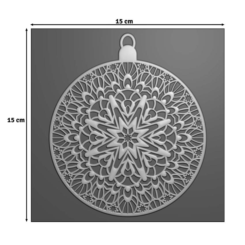 Vaessen Creative - Prägefolder "Weihnachtskugel" Embossingfolder