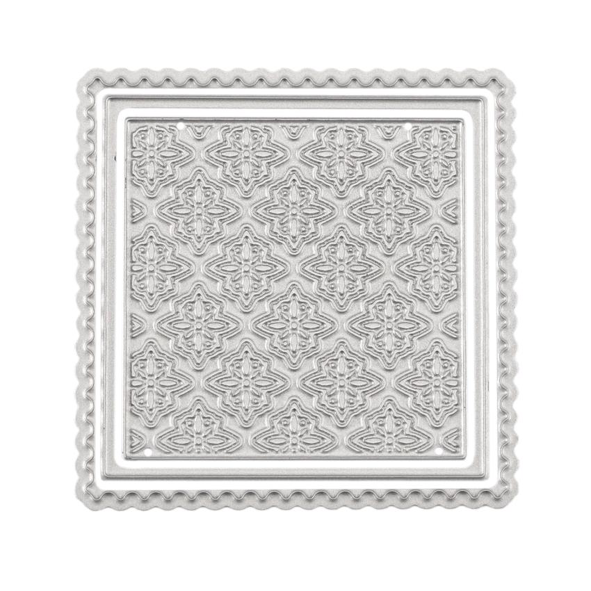 Vaessen Creative - Stempel & Stanzschablone "Papiersiegel Quadrat" Clear Stamps & Dies
