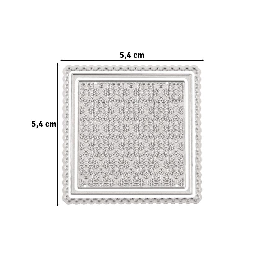 Vaessen Creative - Stempel & Stanzschablone "Papiersiegel Quadrat" Clear Stamps & Dies