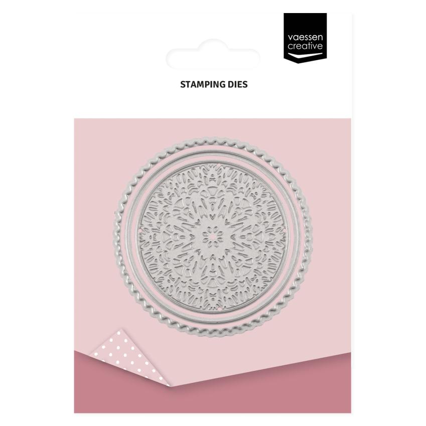 Vaessen Creative - Stempel & Stanzschablone "Papiersiegel Rund" Clear Stamps & Dies