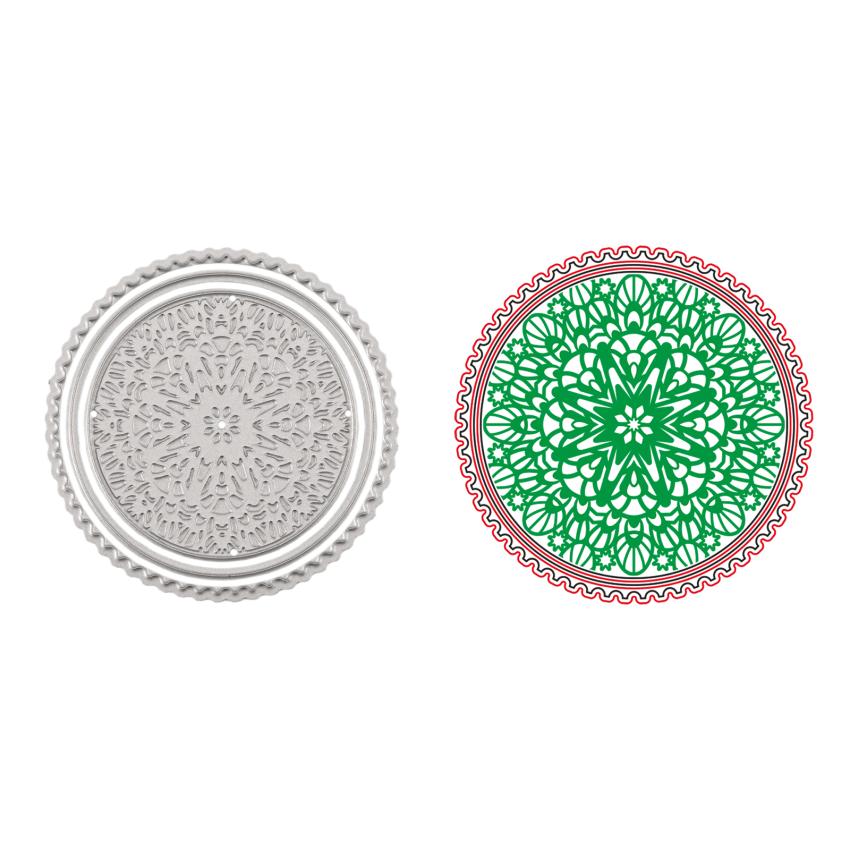 Vaessen Creative - Stempel & Stanzschablone "Papiersiegel Rund" Clear Stamps & Dies