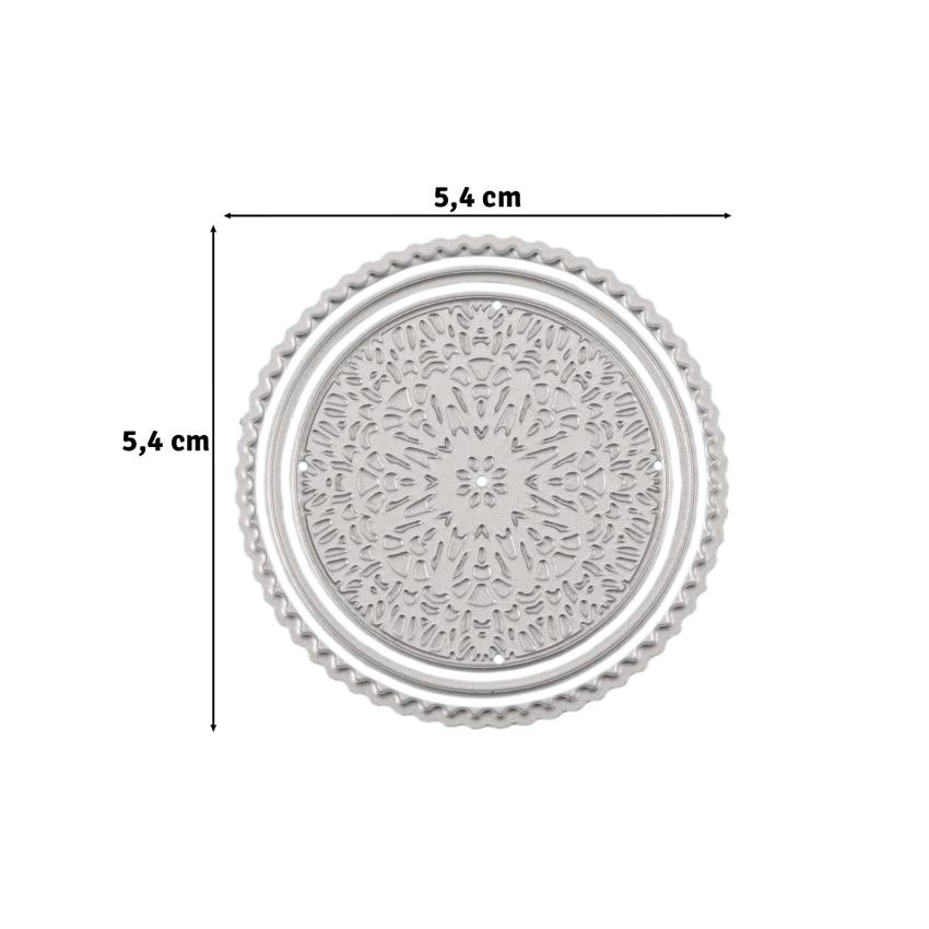 Vaessen Creative - Stempel & Stanzschablone "Papiersiegel Rund" Clear Stamps & Dies