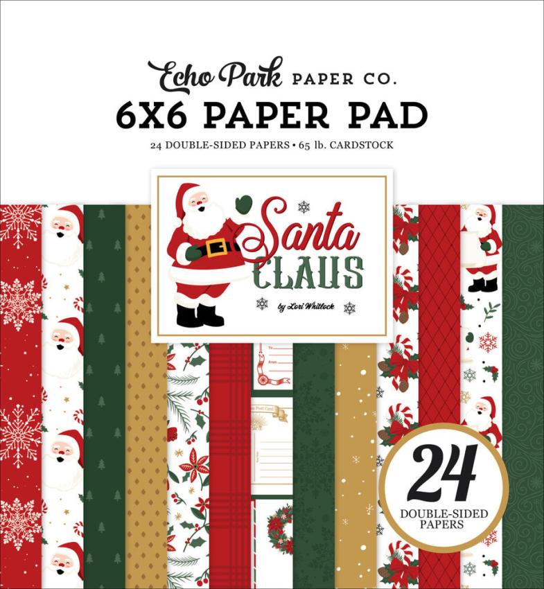 Echo Park - Designpapier "Santa Claus" Paper Pack 6x6 Inch - 24 Bogen