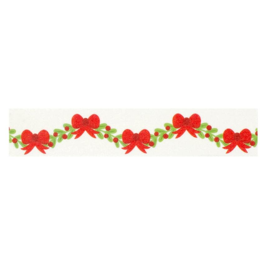 Echo Park - Decorative Tape "Holly And Bows Garland" Washi Tape 