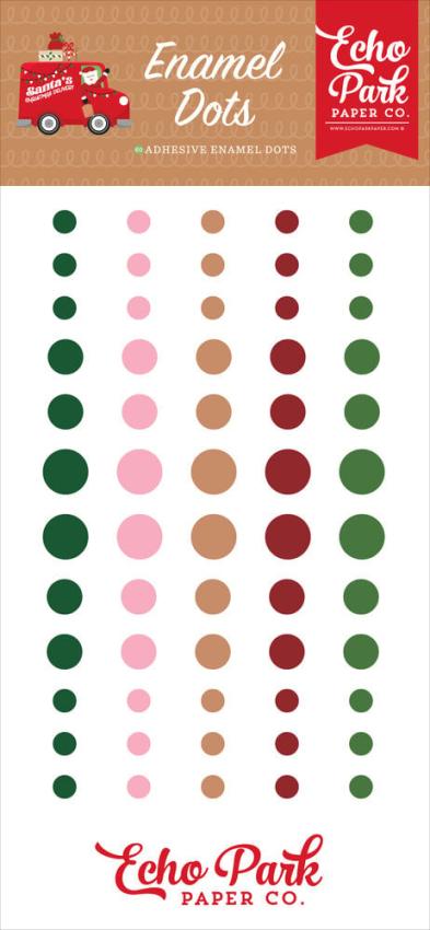 Echo Park - Enamel Dots "Santa's Christmas Delivery " 60 Stück