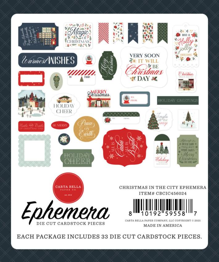 Carta Bella - Stanzteile "Christmas In The City" Ephemera