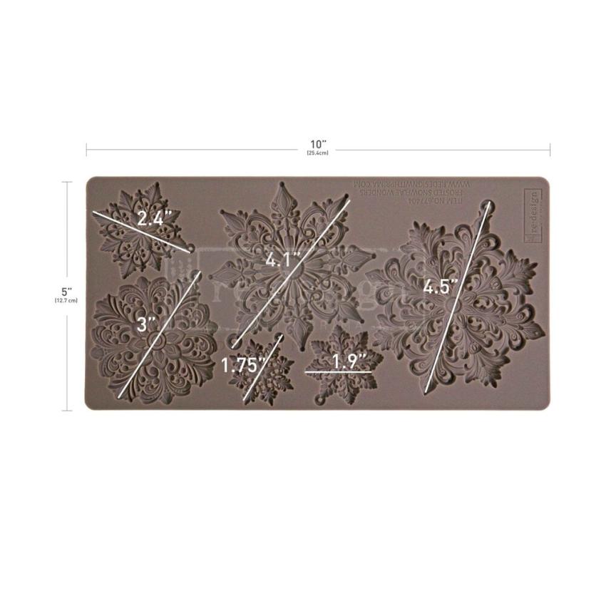 Re-Design with Prima - Gießform "Frosted Snowflake Wonders" Mould 5x10 Inch