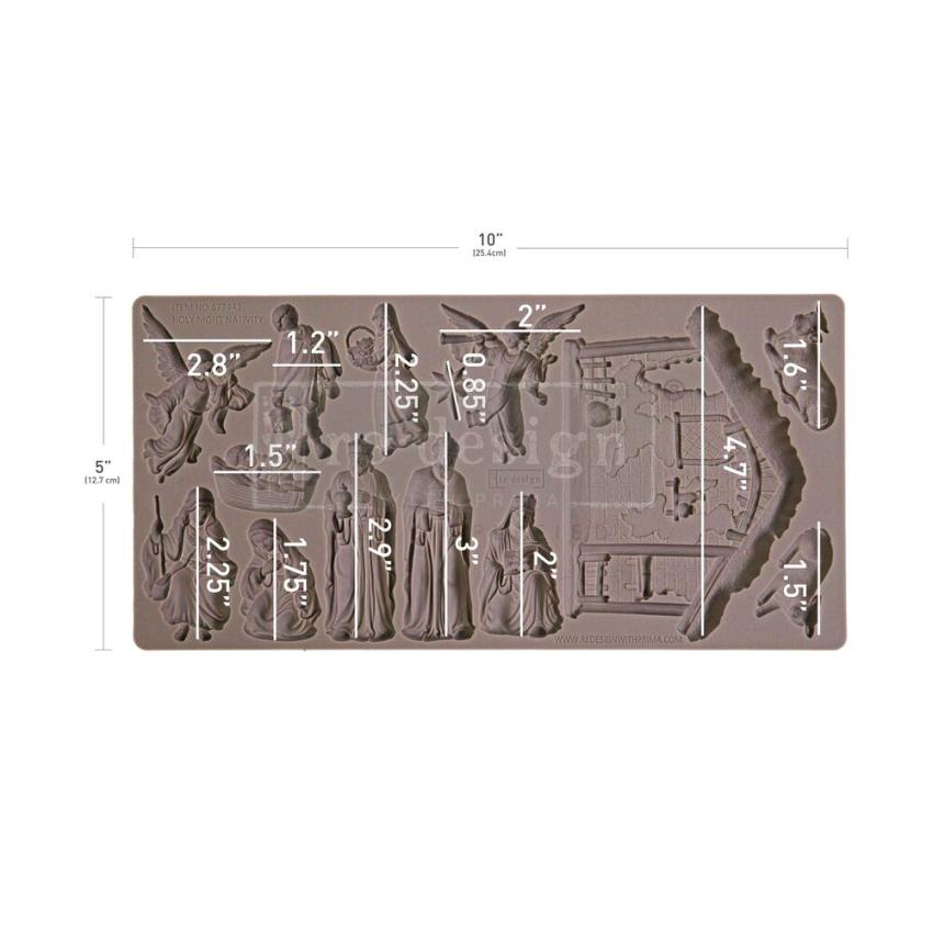 Re-Design with Prima - Gießform "Holy Night Nativity" Mould 5x10 Inch