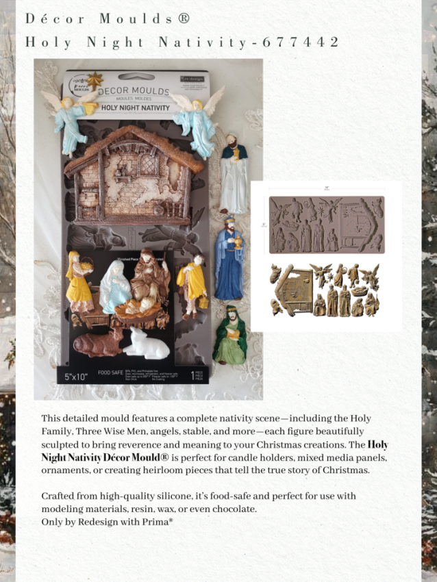 Re-Design with Prima - Gießform "Holy Night Nativity" Mould 5x10 Inch