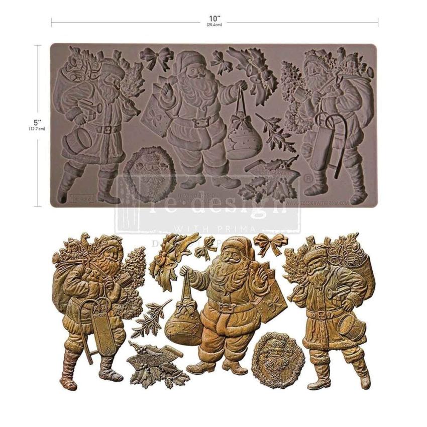 Re-Design with Prima - Gießform "Santa's Holiday Cheer" Mould 5x10 Inch