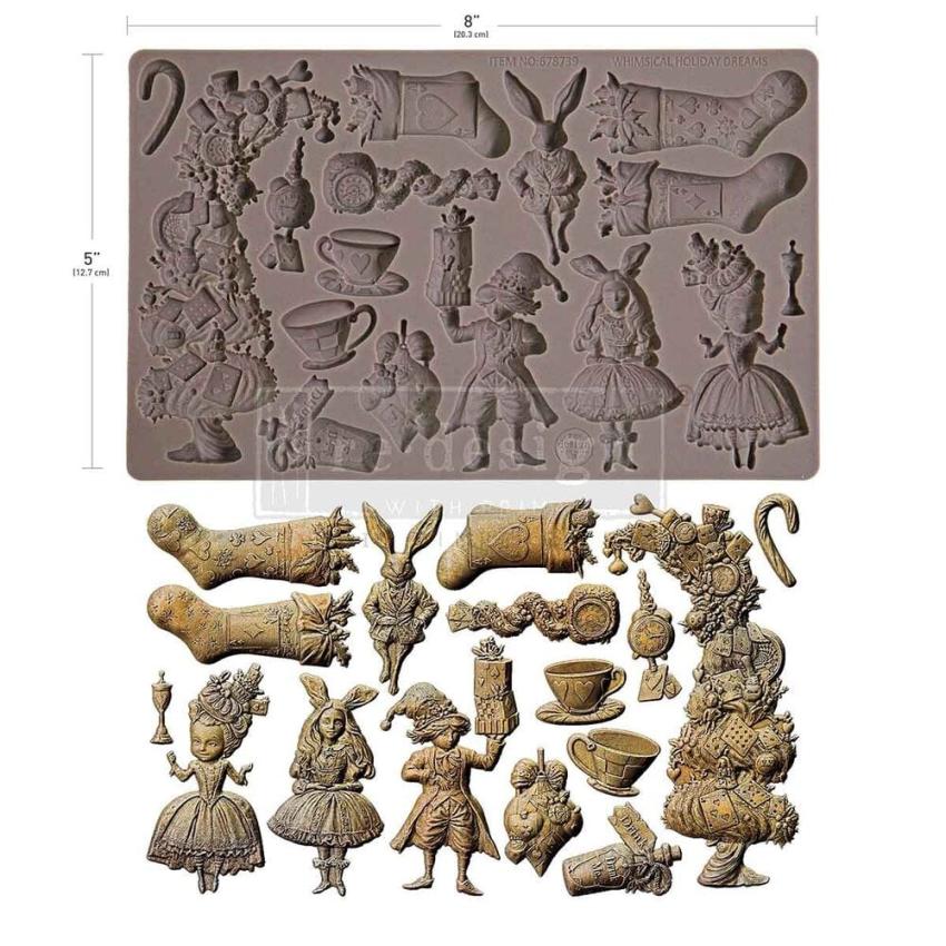 Re-Design with Prima - Gießform "Whimsical Holiday Dreams" Mould 5x8 Inch