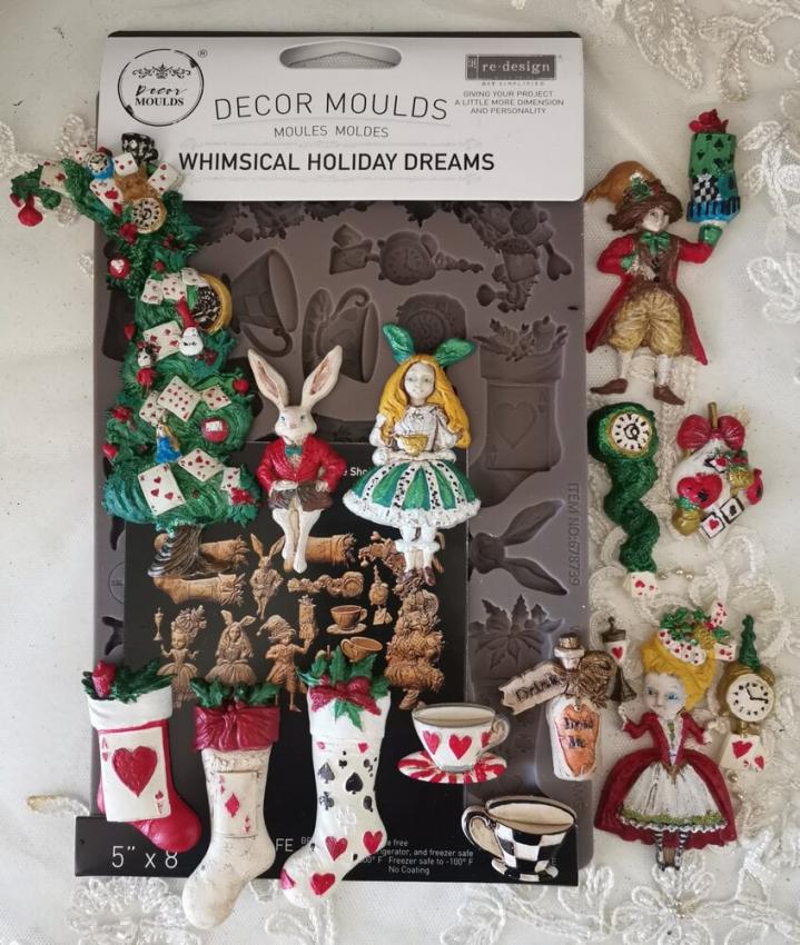 Re-Design with Prima - Gießform "Whimsical Holiday Dreams" Mould 5x8 Inch
