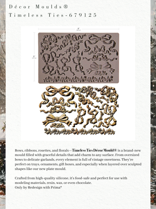 Re-Design with Prima - Gießform "Timeless Ties" Mould 5x8 Inch