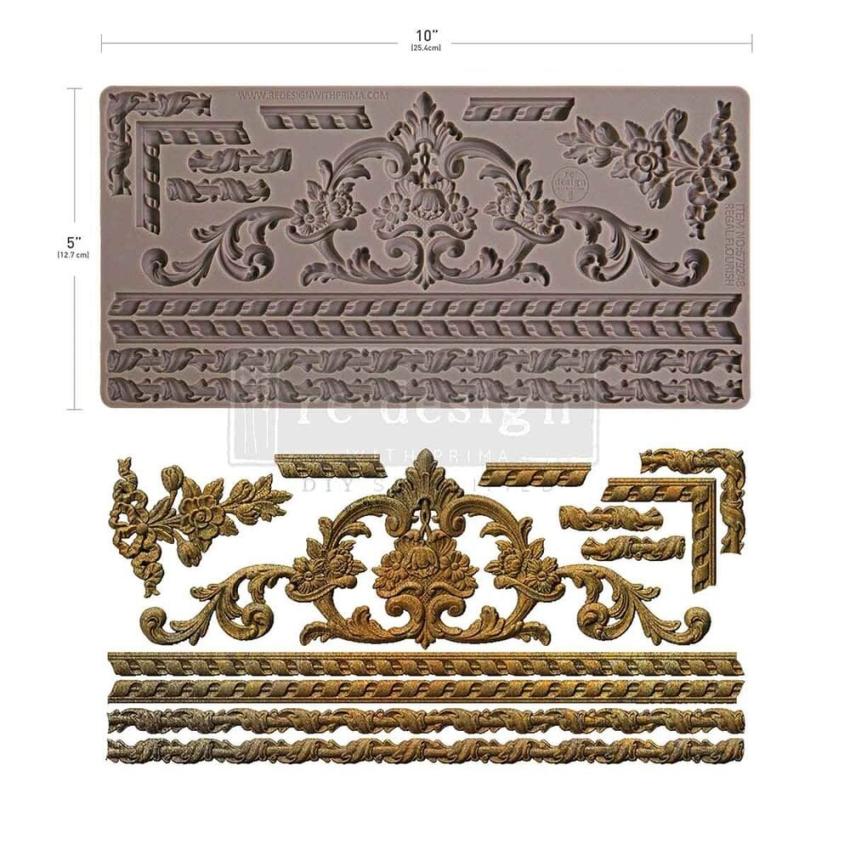 Re-Design with Prima - Gießform "Regal Flourish" Mould 5x10 Inch