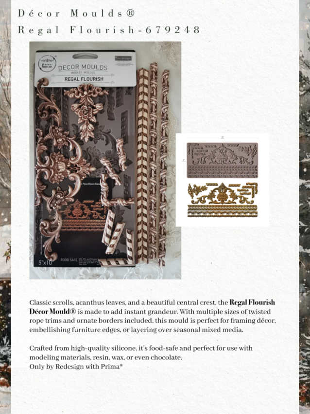 Re-Design with Prima - Gießform "Regal Flourish" Mould 5x10 Inch