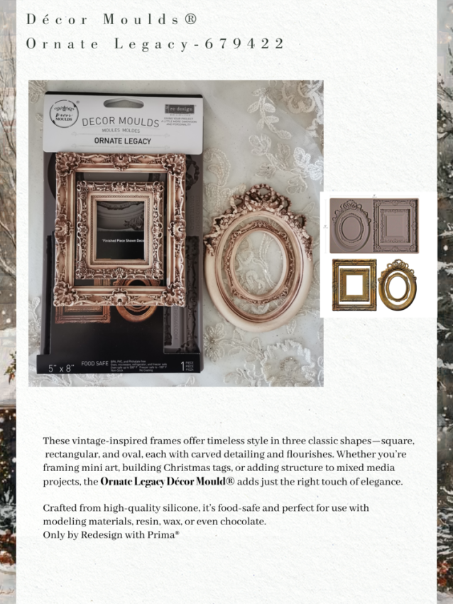 Re-Design with Prima - Gießform "Ornate Legacy" Mould 5x8 Inch