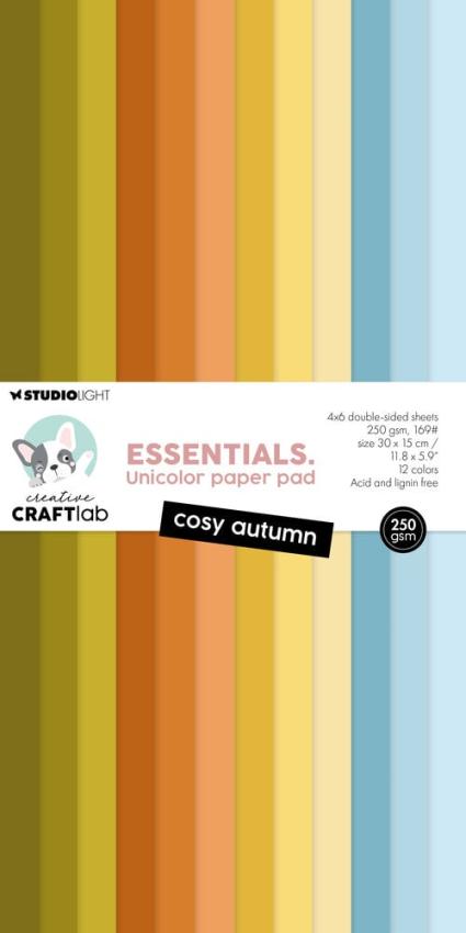 Creative Craft Lab - Studio Light - Cardstock "Cosy Autumn" Paper Pack 30x15cm - 24 Bogen