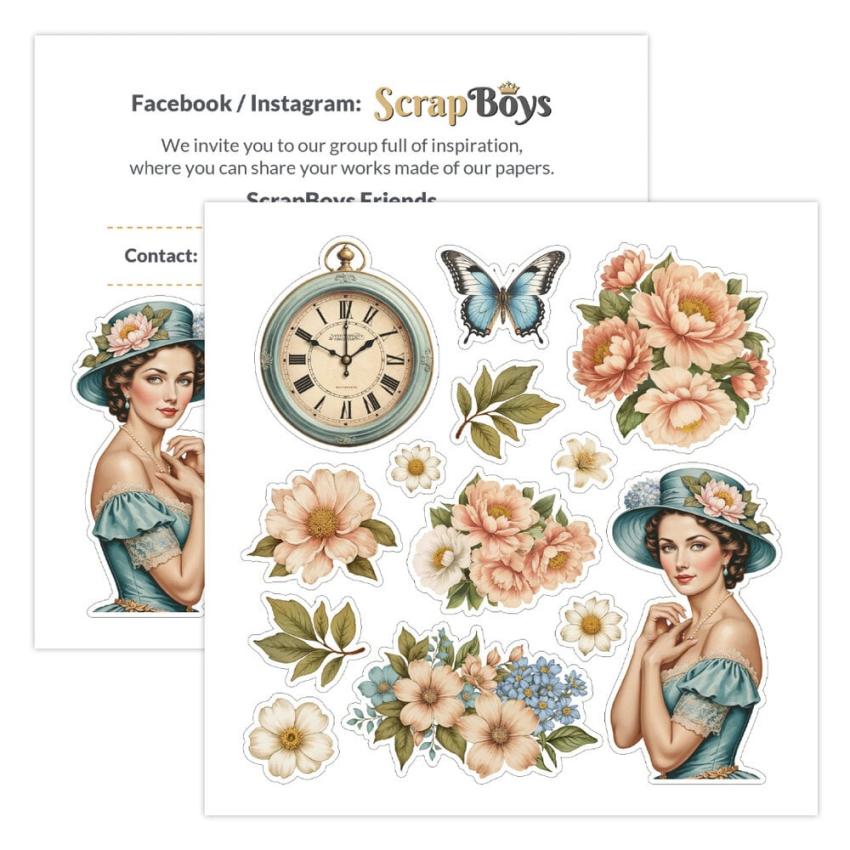 ScrapBoys - Designpapier "Vintage Elegance" Paper Pack 6x6 Inch - 24 Bogen