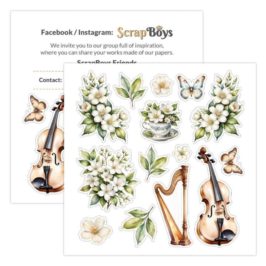 ScrapBoys - Designpapier "Flowers Melody" Paper Pack 6x6 Inch - 24 Bogen