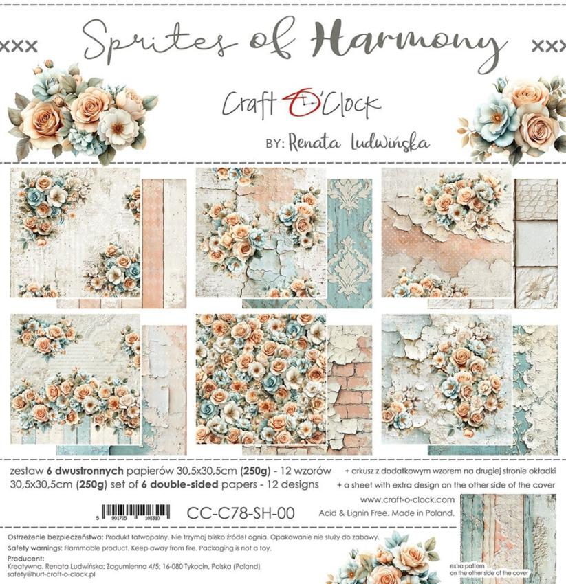 Craft OClock - Designpapier "Sprites of Harmony" Paper Pack 12x12 Inch - 6 Bogen