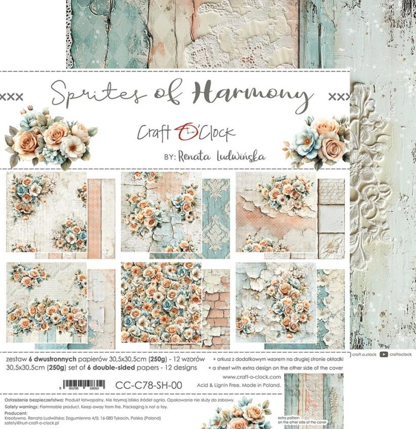 Craft OClock - Designpapier "Sprites of Harmony" Paper Pack 12x12 Inch - 6 Bogen