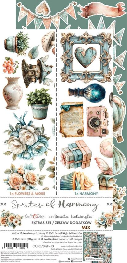 Craft OClock - Ausschneidebogen "Sprites of Harmony" Extra Set Mix - 18 Bogen