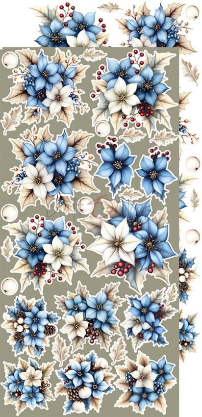 Craft OClock - Ausschneidebogen "Jolly Season" Extra Set Flowers & More - 18 Bogen