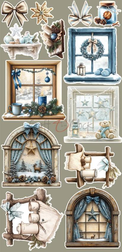 Craft OClock - Ausschneidebogen "Jolly Season" Extra Set Mix - 18 Bogen