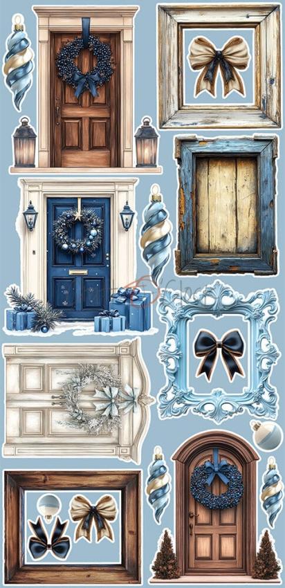 Craft OClock - Ausschneidebogen "Jolly Season" Extra Set Mix - 18 Bogen
