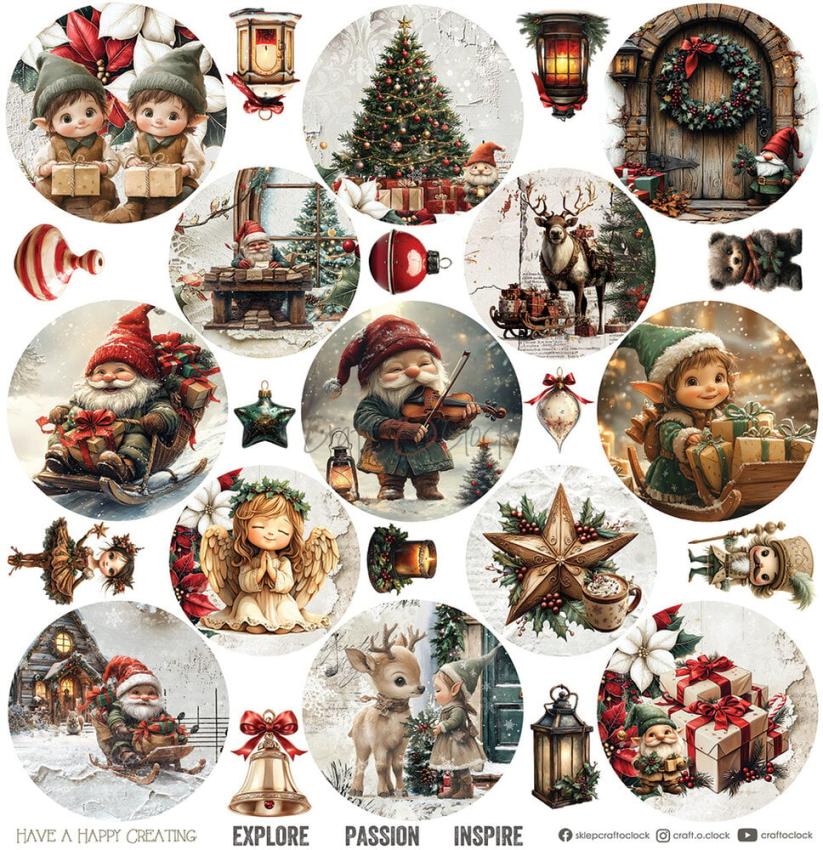 Craft OClock - Designpapier "Oh Christmas Night" Paper Pack 12x12 Inch - 6 Bogen