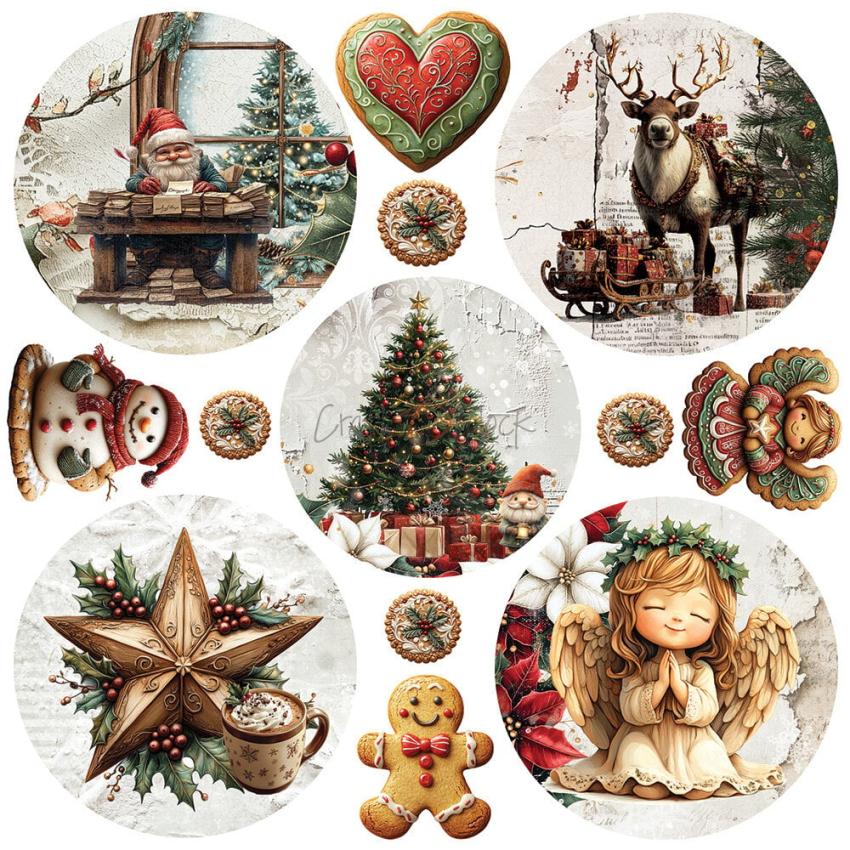 Craft OClock - Designpapier "Oh Christmas Night" Paper Pack 8x8 Inch - 24 Bogen