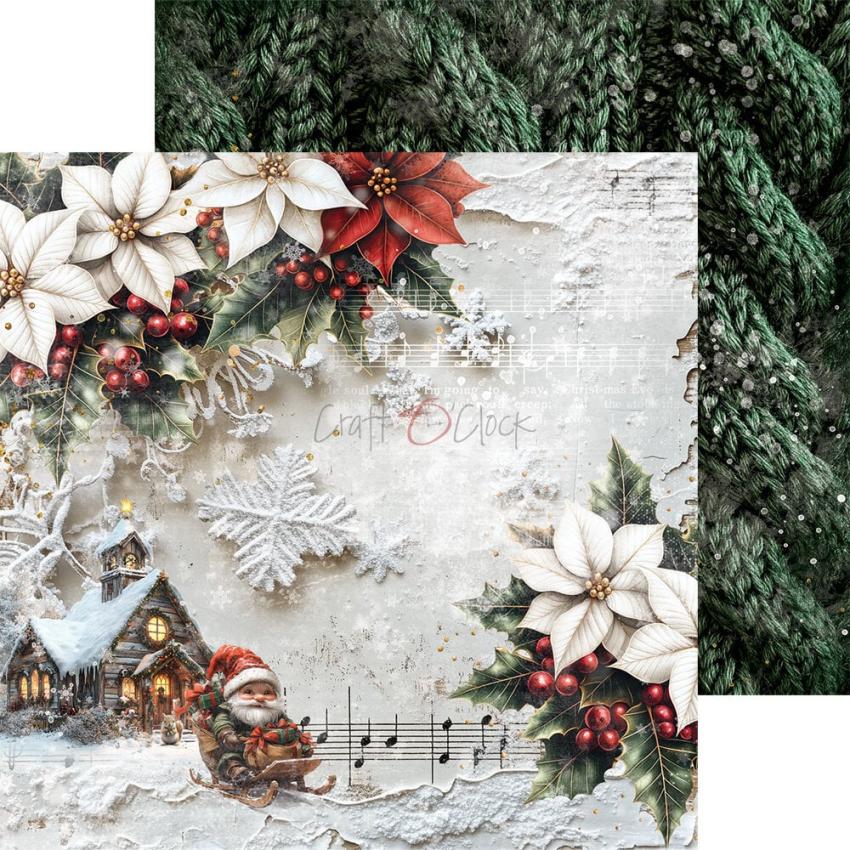 Craft OClock - Designpapier "Oh Christmas Night" Paper Pack 8x8 Inch - 24 Bogen