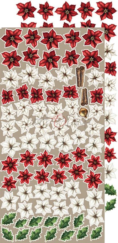Craft OClock - Ausschneidebogen "Oh Christmas Night" Extra Set Flowers & More - 18 Bogen