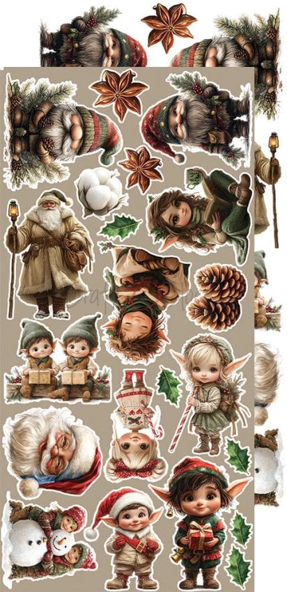 Craft OClock - Ausschneidebogen "Oh Christmas Night" Extra Set Flowers & More - 18 Bogen