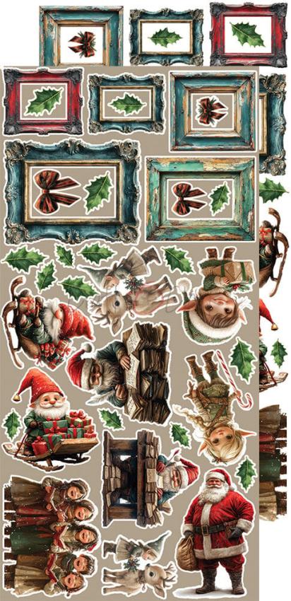 Craft OClock - Ausschneidebogen "Oh Christmas Night" Extra Set Flowers & More - 18 Bogen