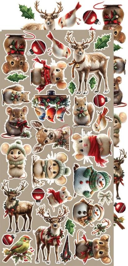 Craft OClock - Ausschneidebogen "Oh Christmas Night" Extra Set Flowers & More - 18 Bogen