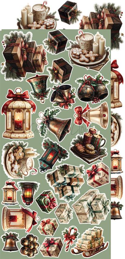 Craft OClock - Ausschneidebogen "Oh Christmas Night" Extra Set Christmas - 18 Bogen