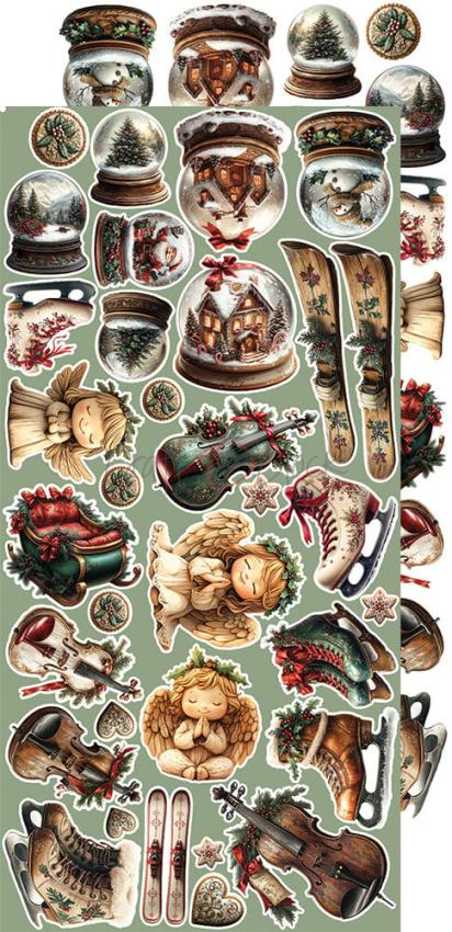 Craft OClock - Ausschneidebogen "Oh Christmas Night" Extra Set Christmas - 18 Bogen