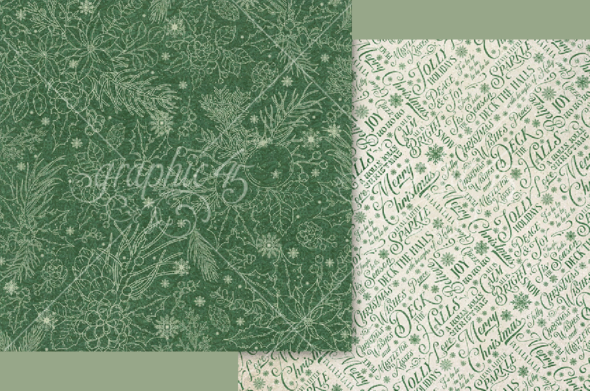Graphic 45 - Designpapier "Deck the Halls" Collection Pack 12x12 Inch - 24 Bogen
