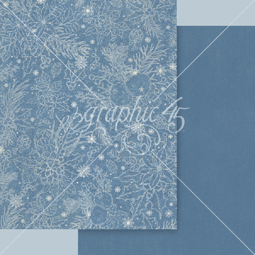 Graphic 45 - Designpapier "Deck the Halls" Patterns & Solid Pad 8,5x11 Inch - 16 Bogen