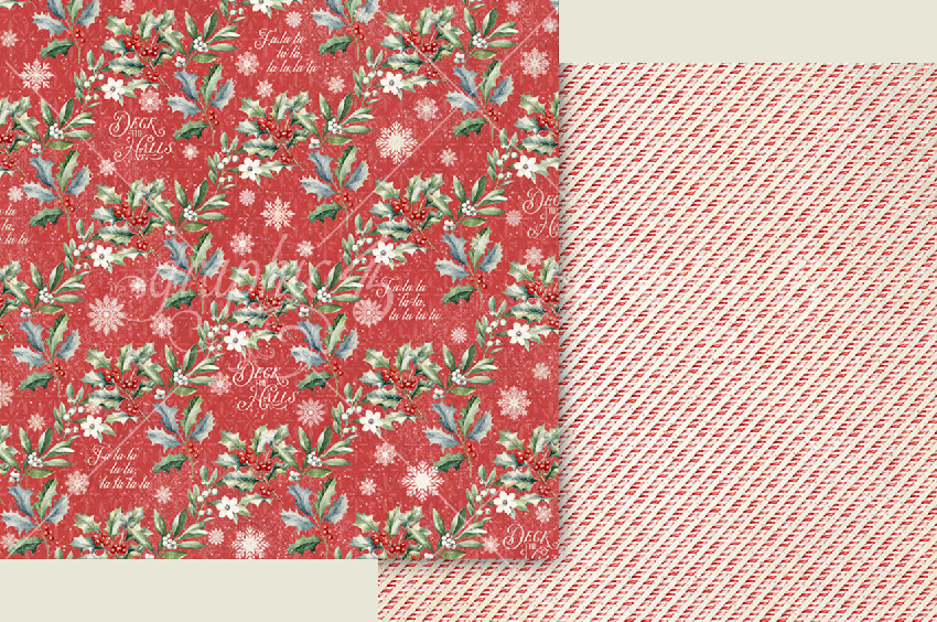 Graphic 45 - Designpapier "Deck the Halls" Collection Pack 8x8 Inch - 24 Bogen
