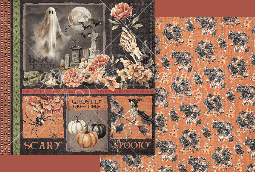 Graphic 45 - Designpapier "Ghostly Greetings" Collection Pack 12x12 Inch - 24 Bogen